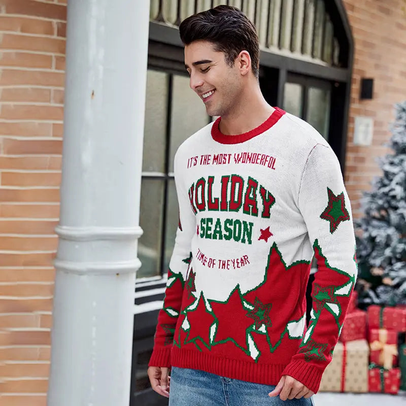 Holiday Season Pentagram Ugly Sweater Matching Pajamas