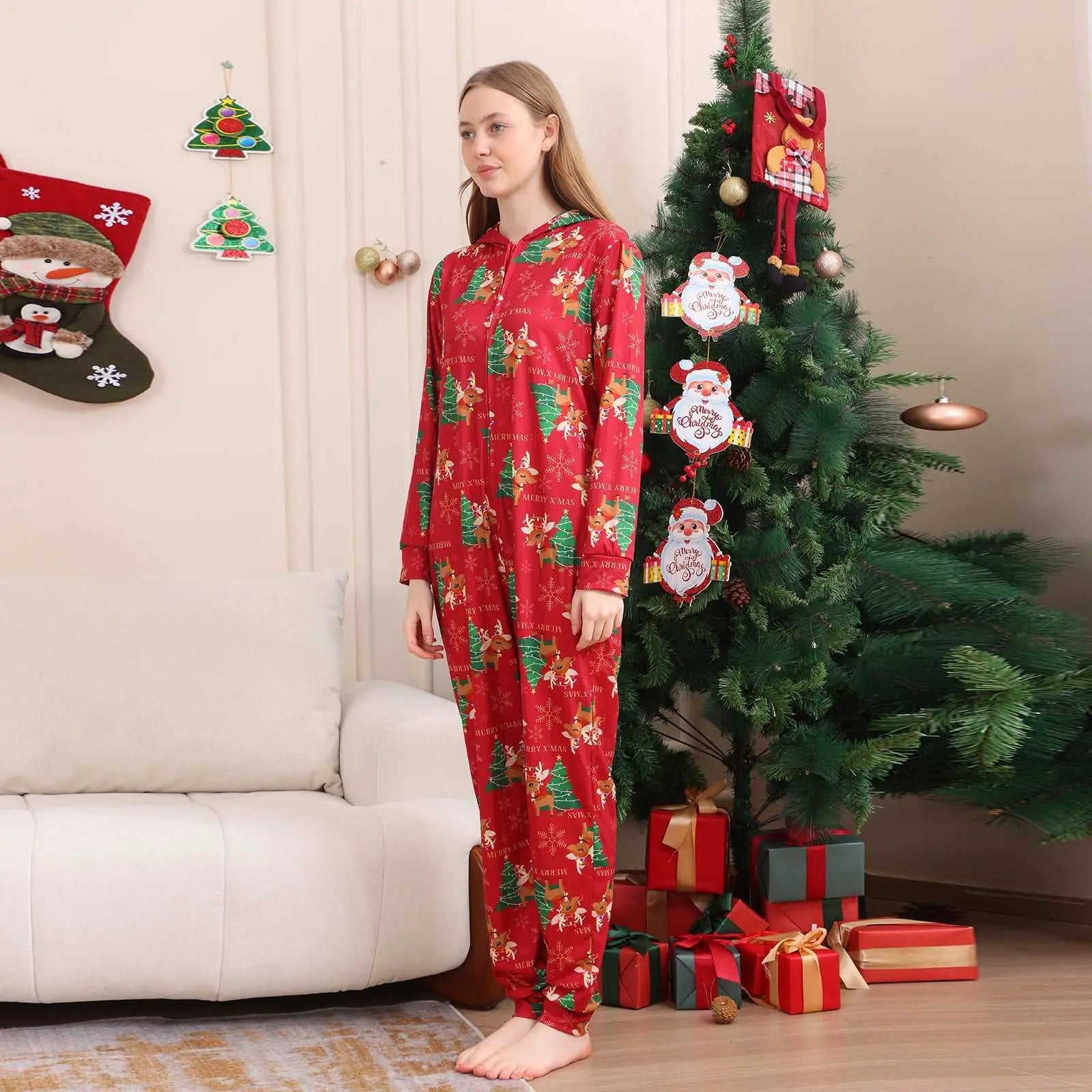 Red Christmas Pajamas For Women