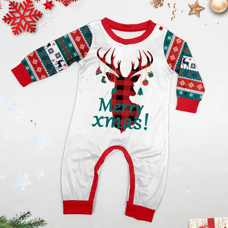 Christmas Reindeer Horns Family Matching Outfit Matching Pajamas