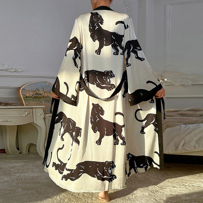 Elegant Satin Women Robe Pajamas