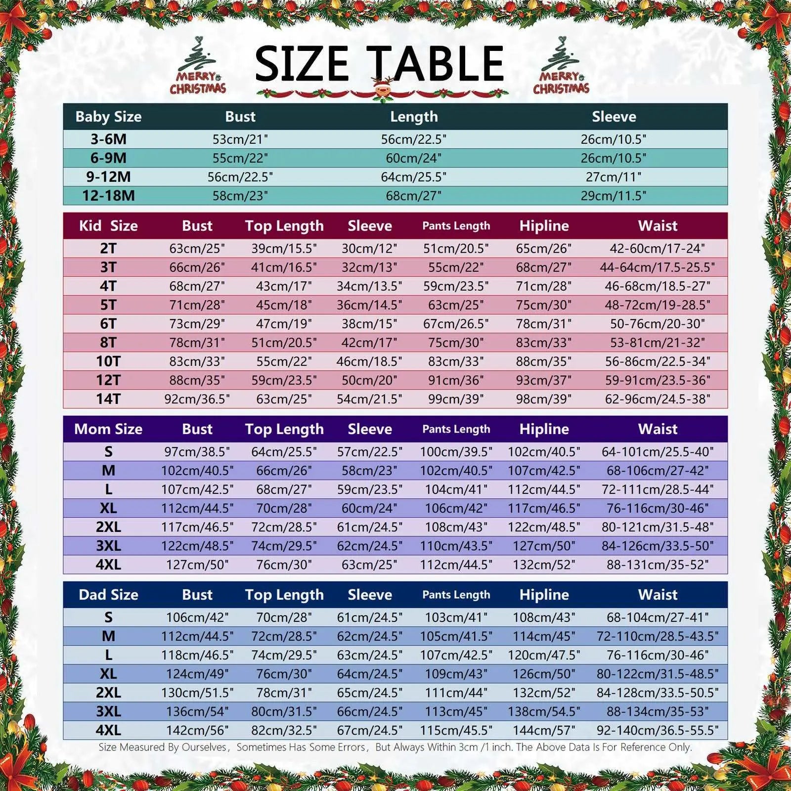 Santa Claus Gift Blue Family Matching Pajamas Set