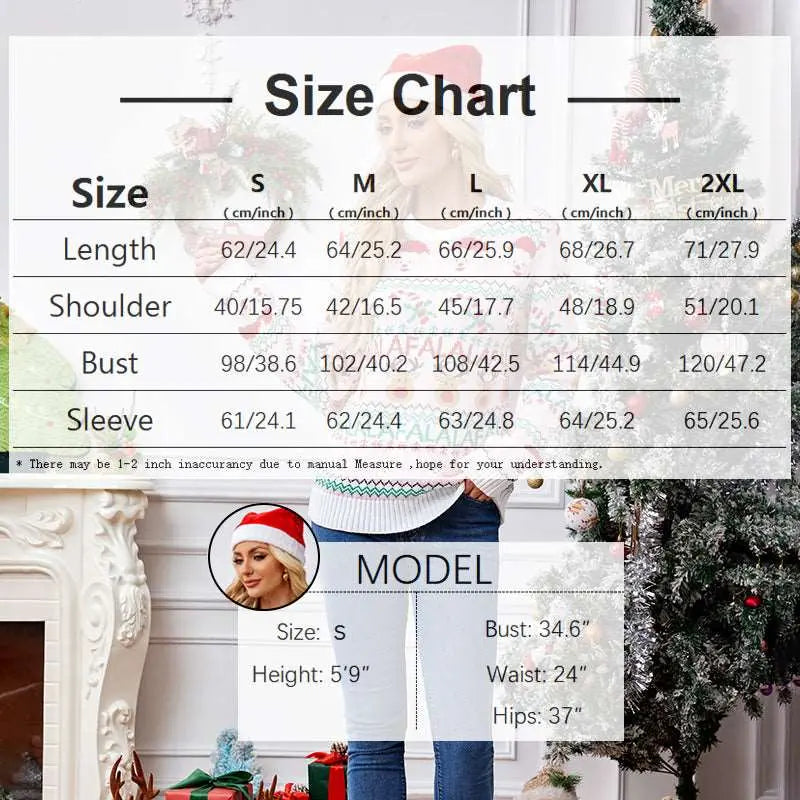 Candy Cane White Christmas Sweater
