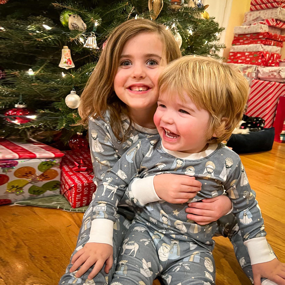 Blue-Green Pajamas Christmas